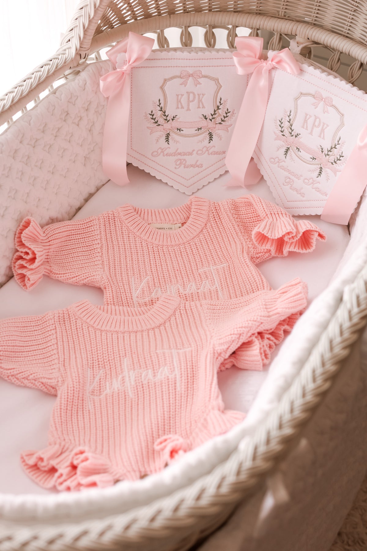 Pink Frill Knit Romper