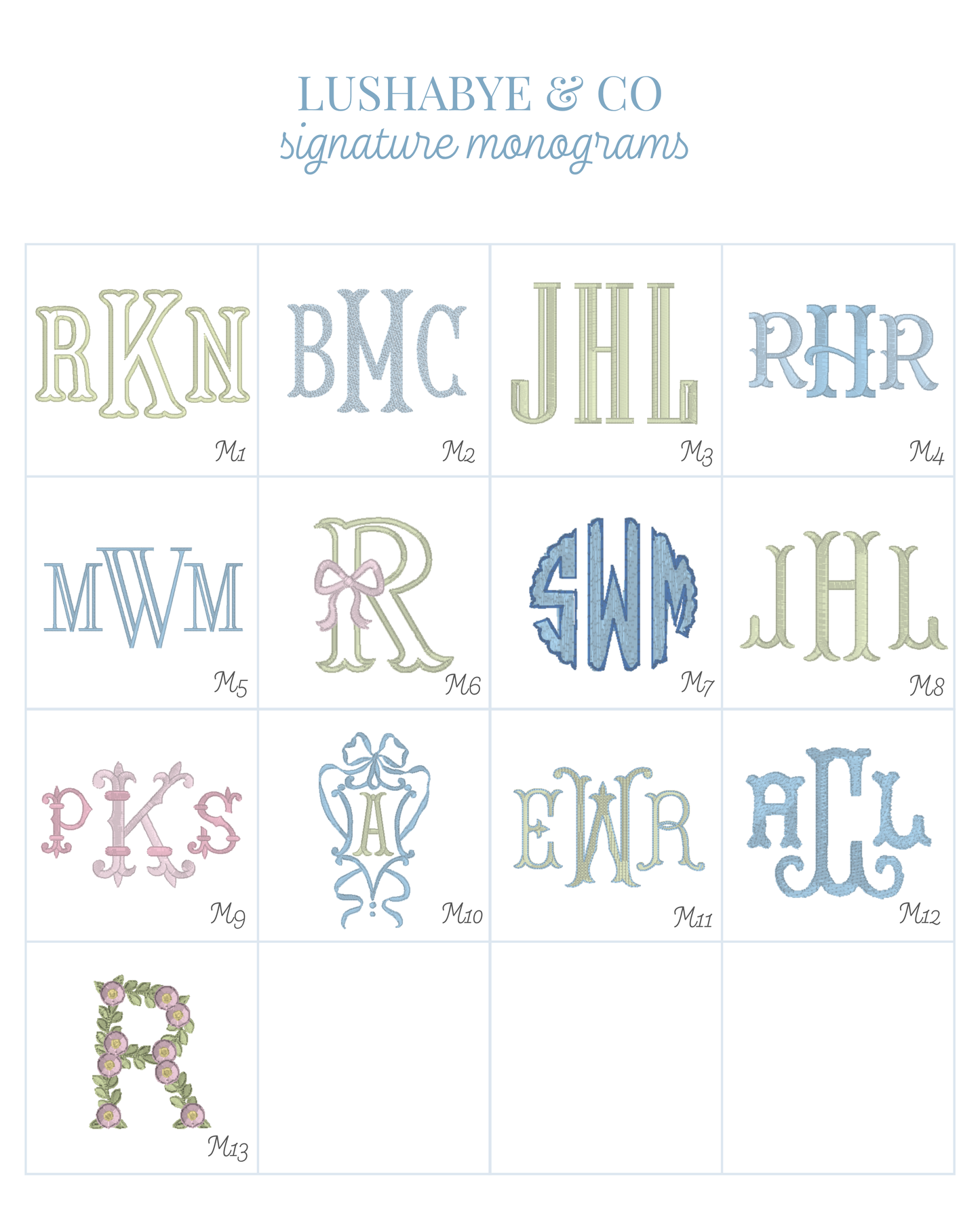 Bow Wreath Monogram |Heirloom Name Announcement