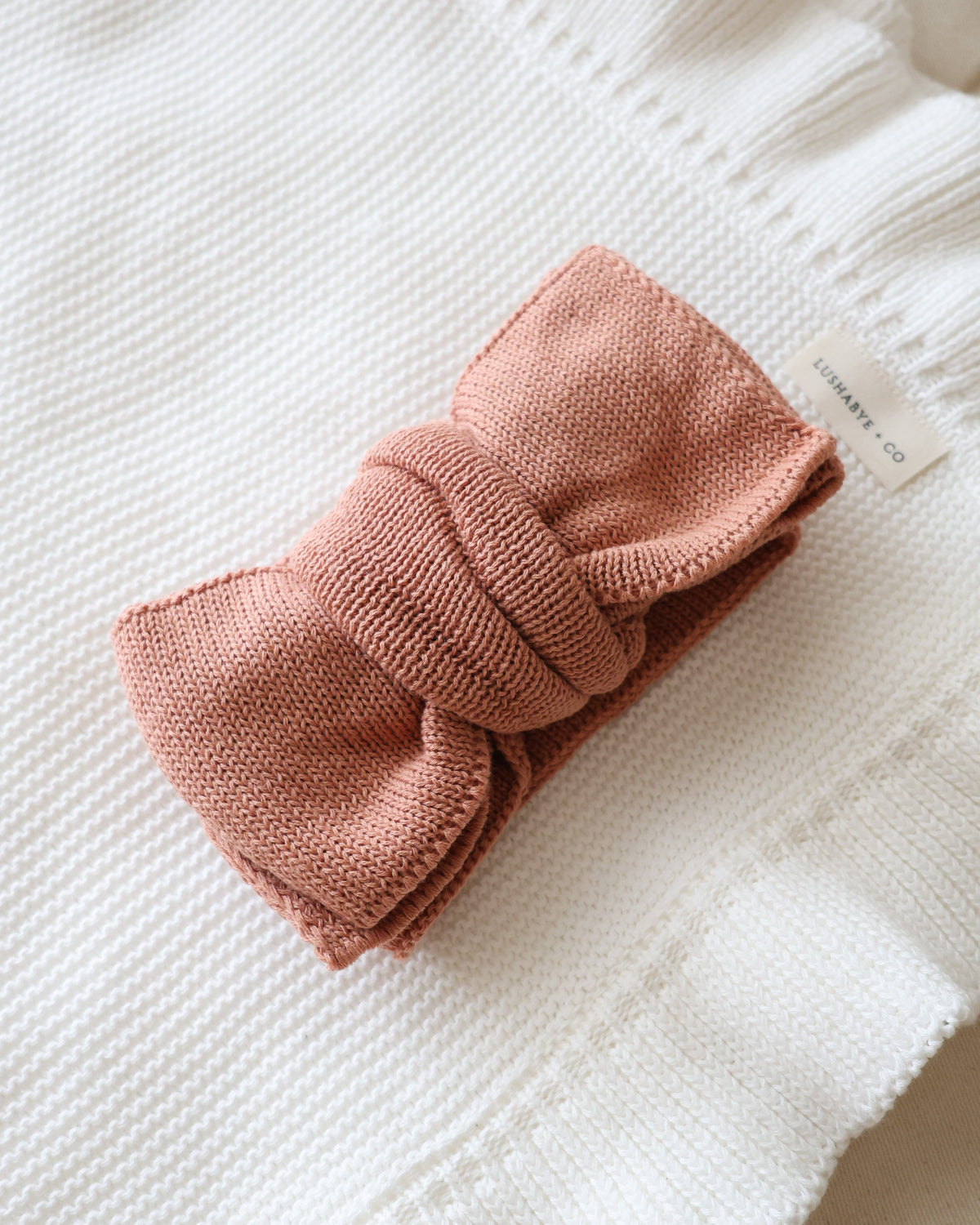 Chunky Knit Bow | Terracotta