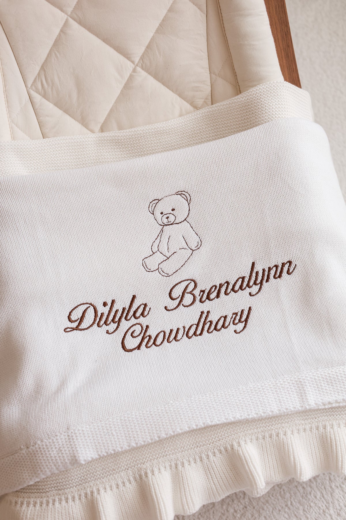 White Solid Knit Baby Blanket