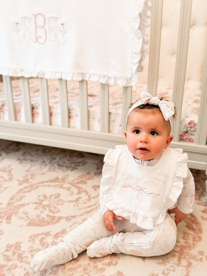 Sweet P Ruffle Bib | White Trim