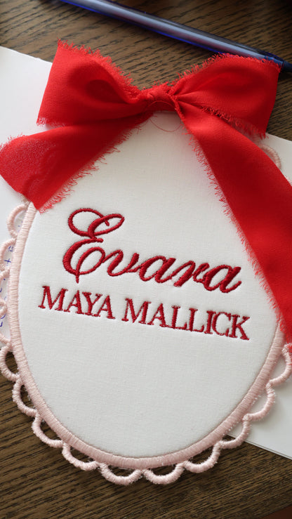 Scallop Lace Name Plaque