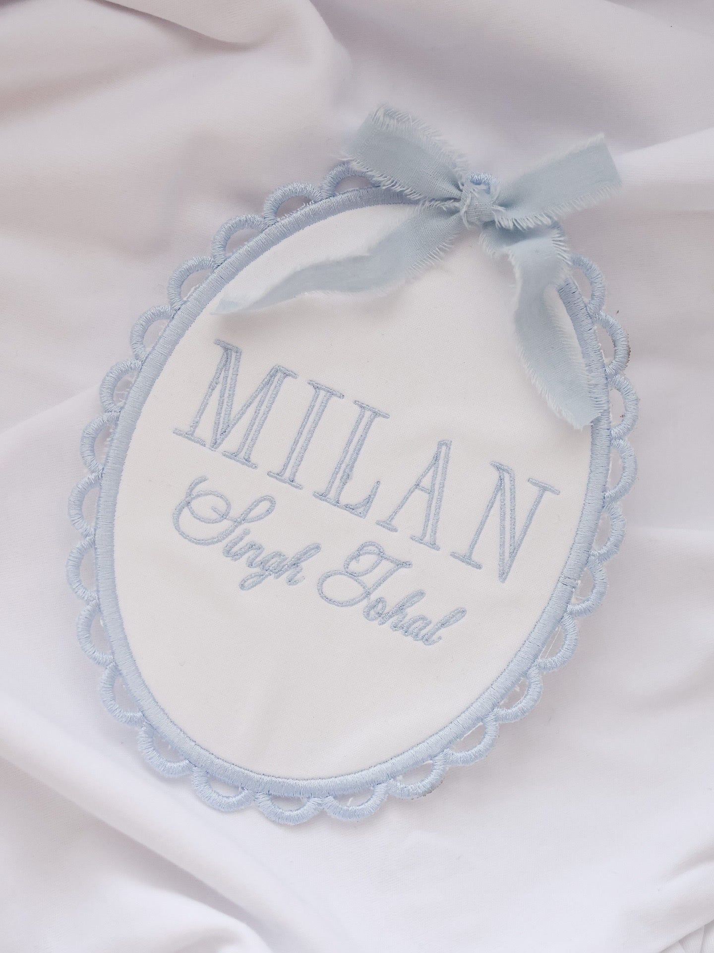 Scallop Lace Name Plaque