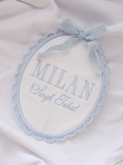 Scallop Lace Name Plaque