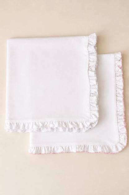ruffle picot trim blanket