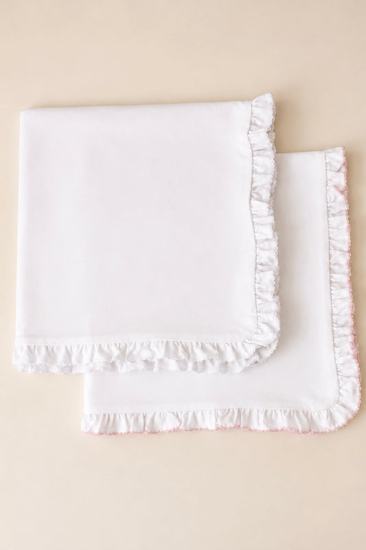 ruffle picot trim blanket