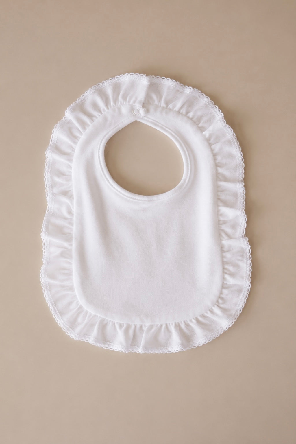 Picot Heirloom Ruffle Bib