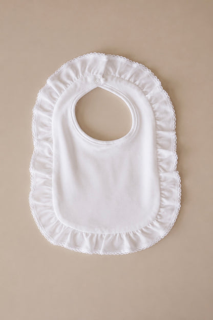 Picot Heirloom Ruffle Bib