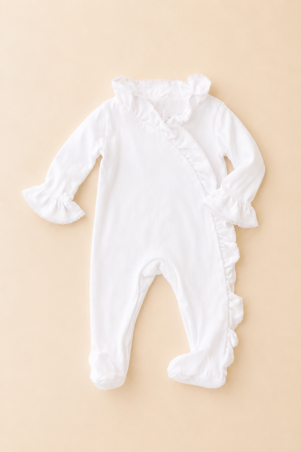 Picot Heirloom Ruffle Footie