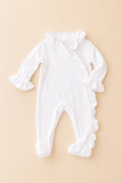 Picot Heirloom Ruffle Footie