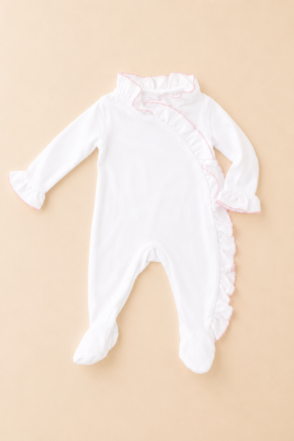 Picot Heirloom Ruffle Footie