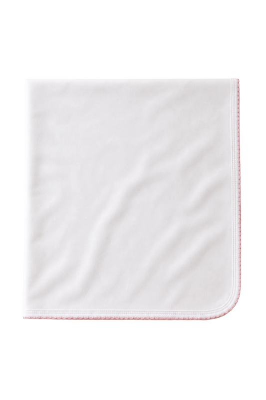 Sweet P Baby Blanket | Pink Trim