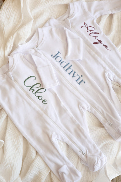 Personalized Newborn Cotton Full Body Sleeper