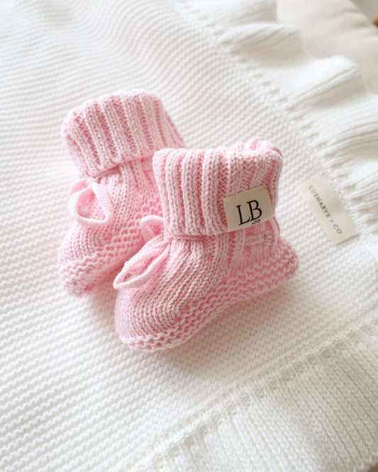Knitted Booties | Pink