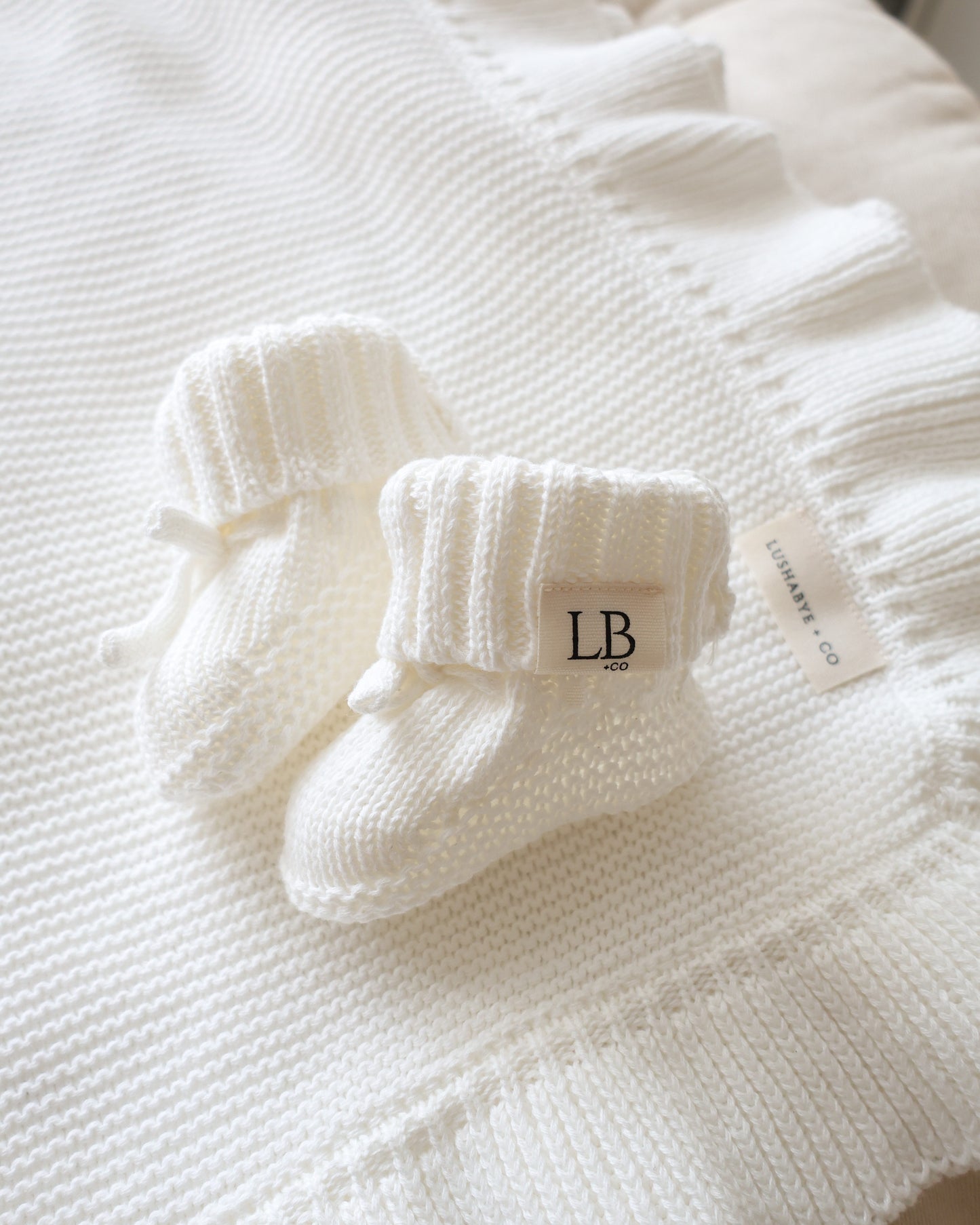 Knitted Booties | White