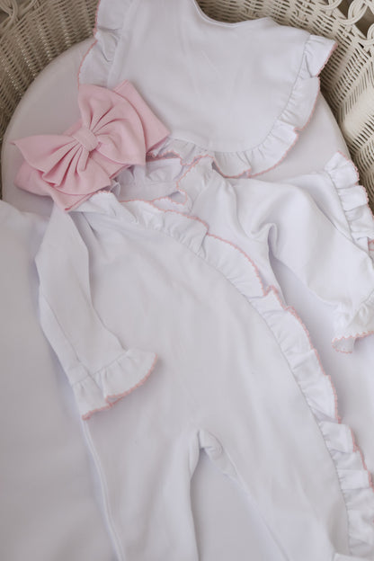 Picot Heirloom Ruffle Bib