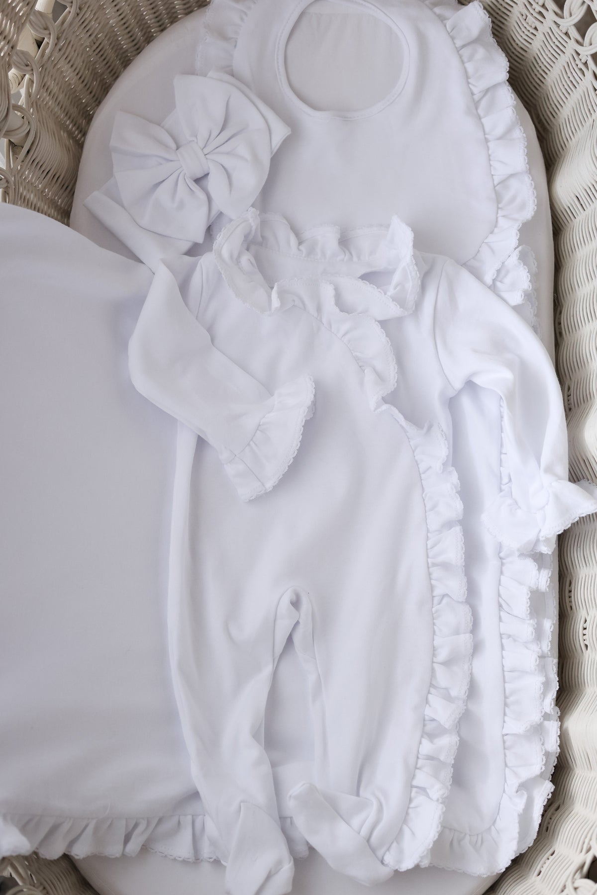 Sweet P Ruffle Footie | White Trim