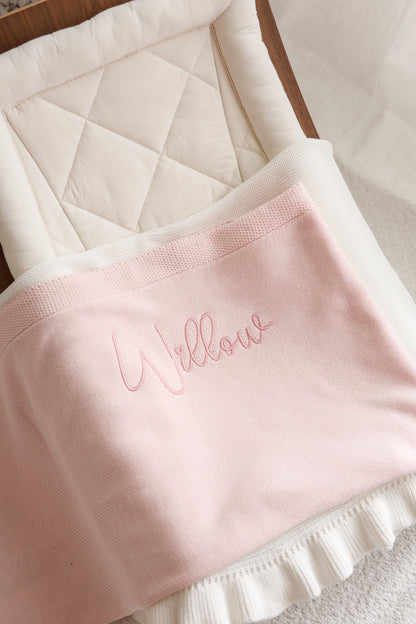 Berry Milk Solid Knit Baby Blanket