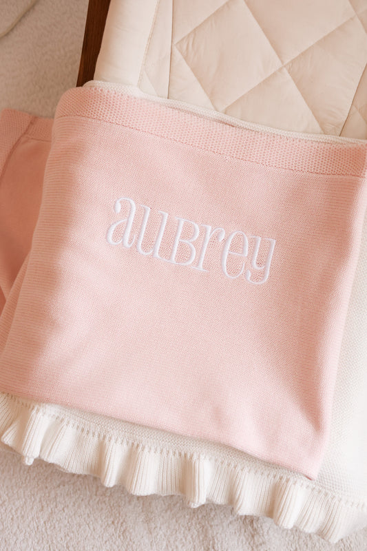 Berry Milk Solid Knit Baby Blanket