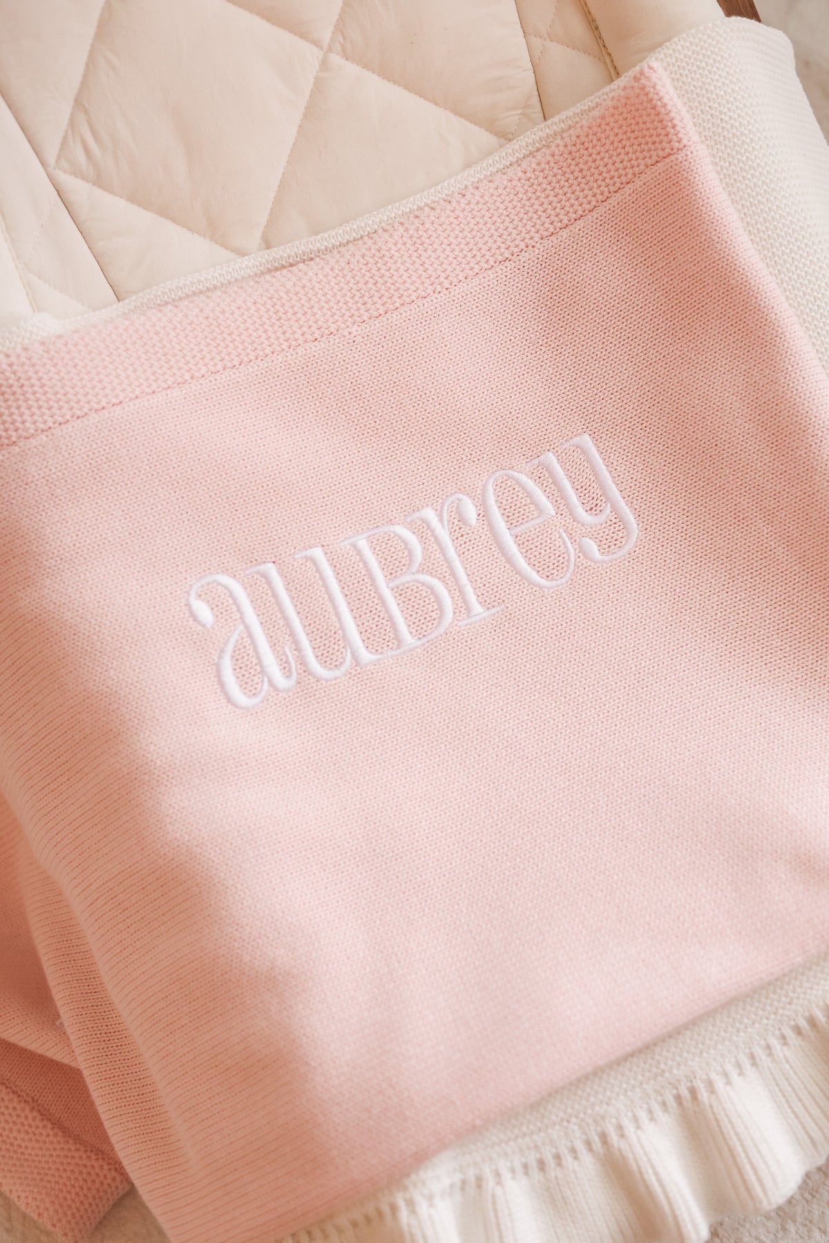 Berry Milk Solid Knit Baby Blanket