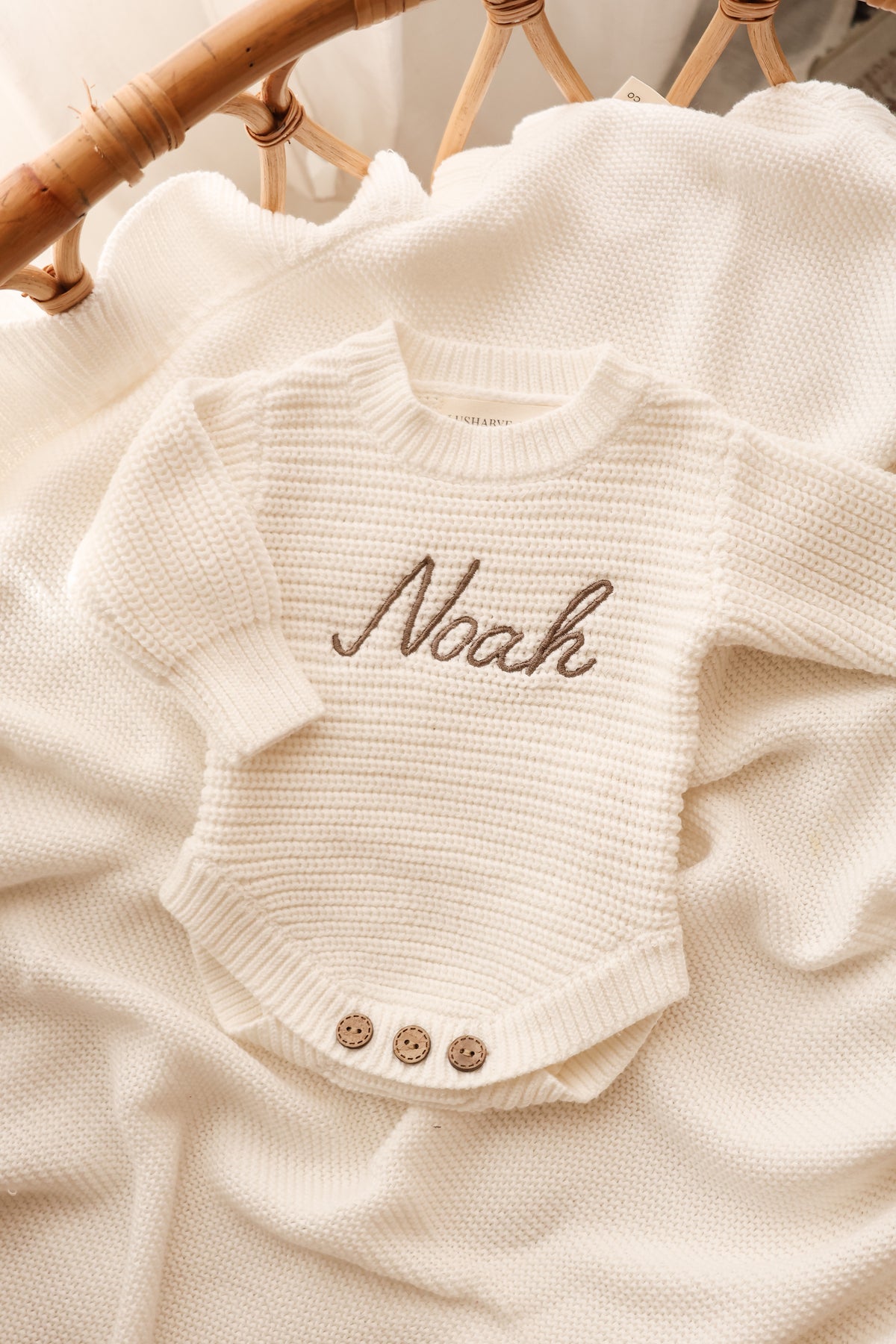 Knit Sweater Onesie | Milk