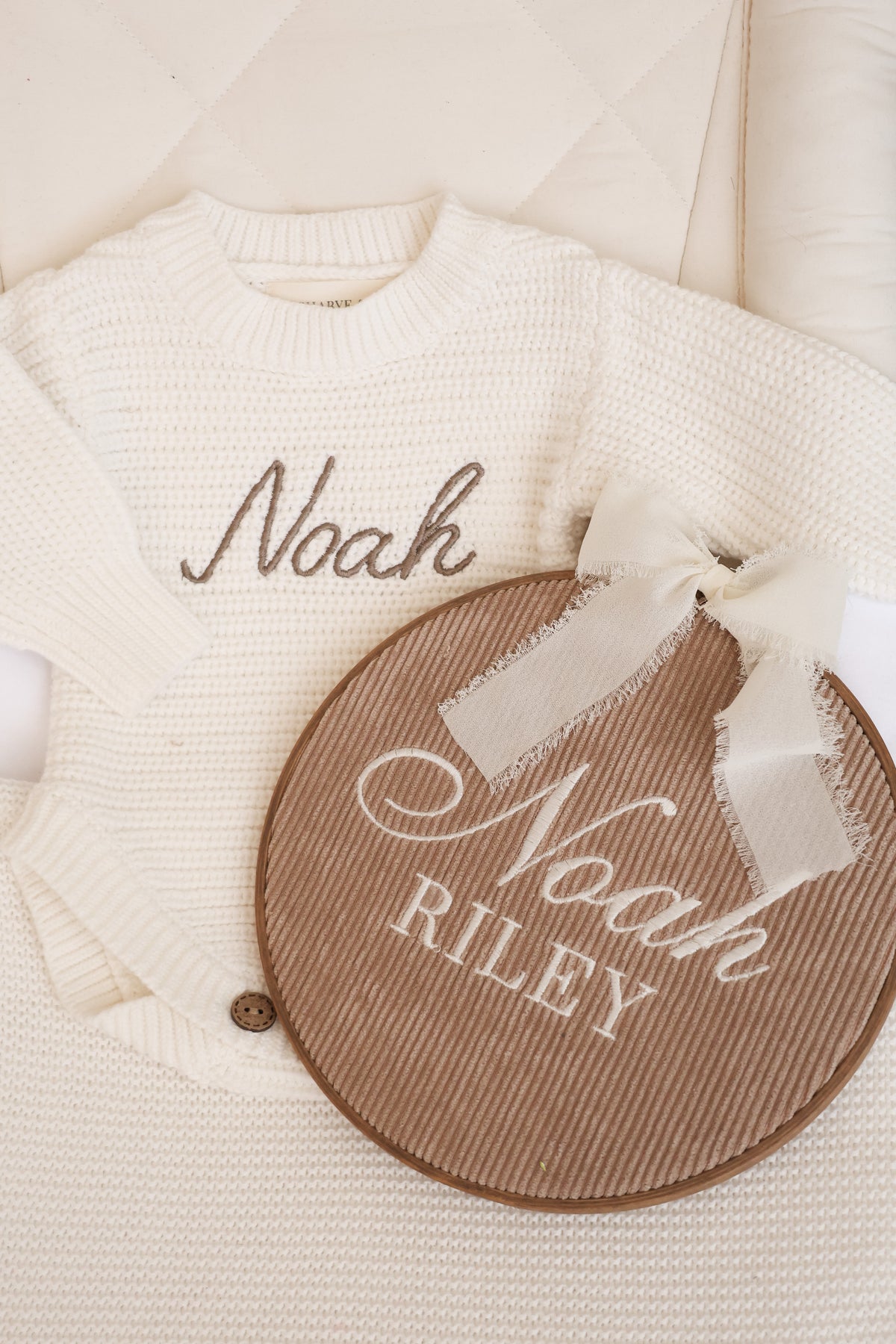 Knit Sweater Onesie | Milk